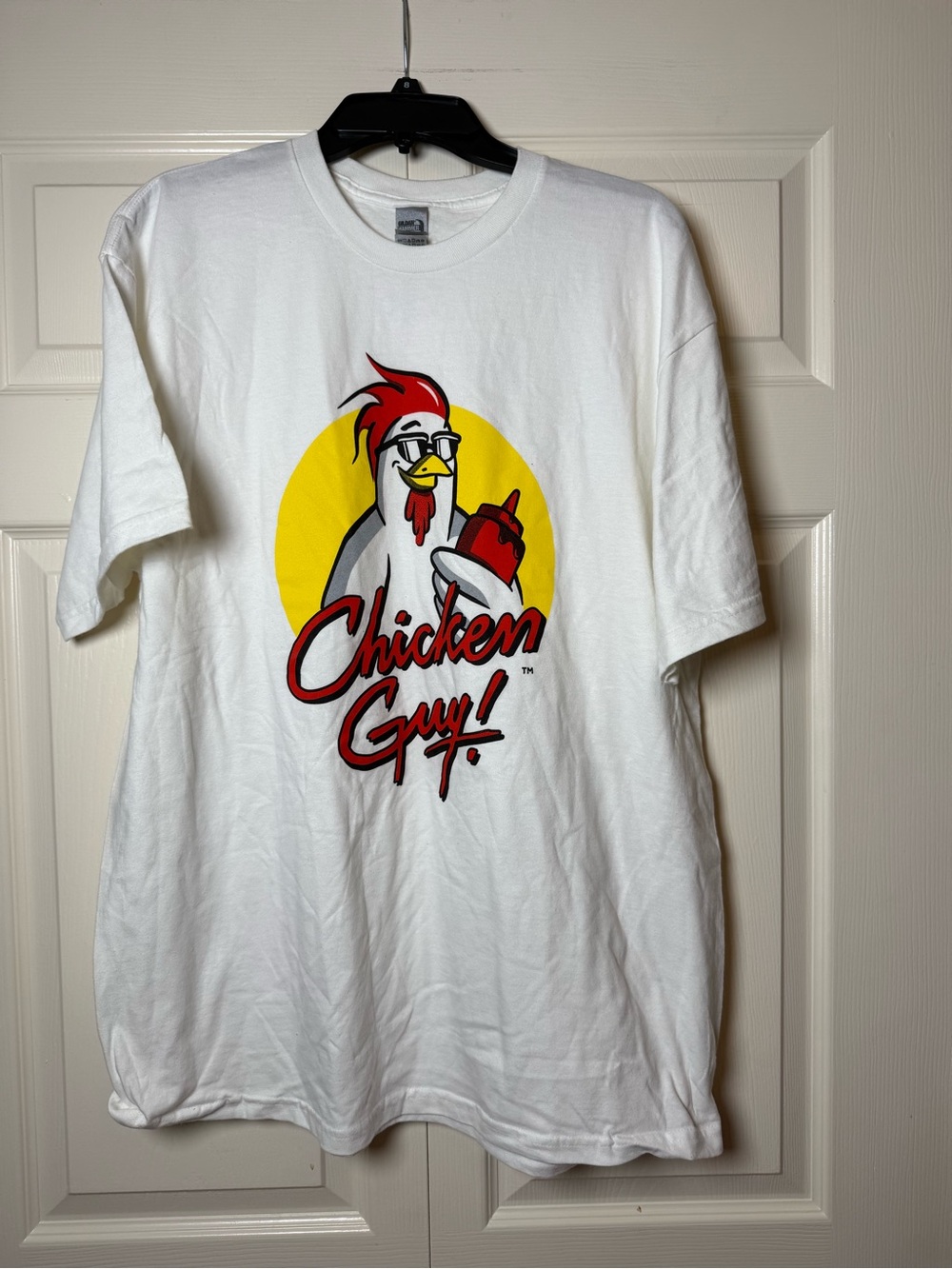 Chicken Guy White Short Sleeve Tee